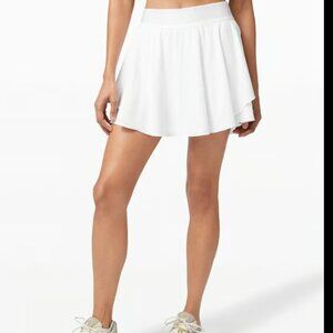 Lululemon Court Rival High Rise Skirt Long White Size 10